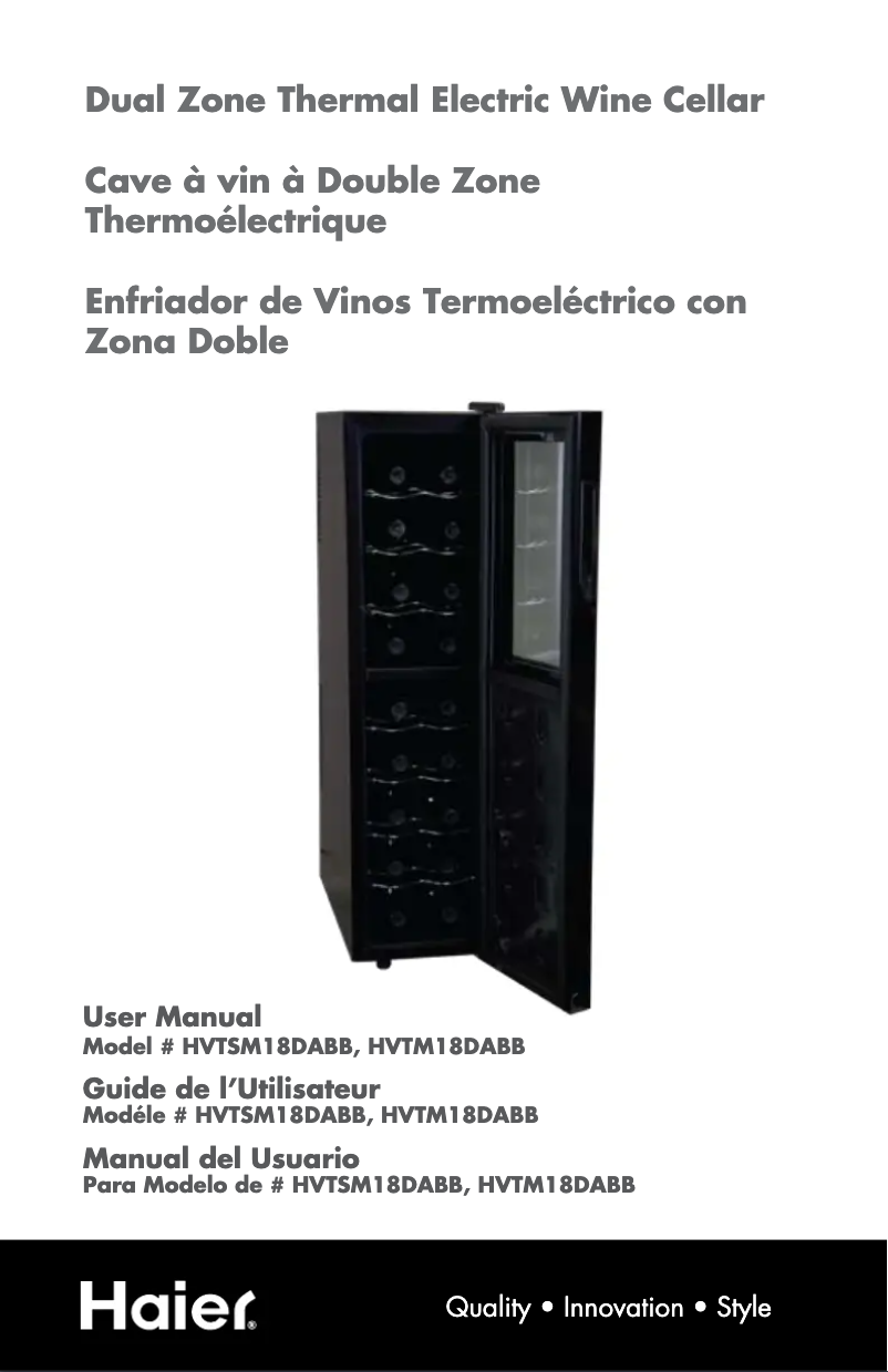 Página 1 del manual Manual de usuario Haier HVTSM18DABB