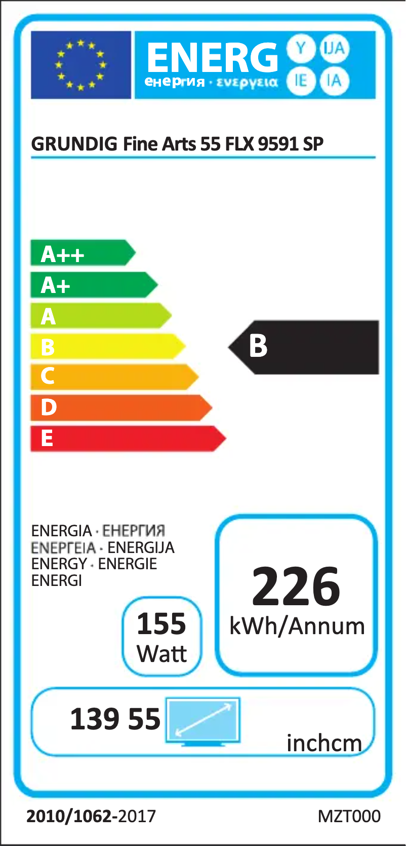 Page 1 de la notice Manuel utilisateur Grundig Fine Arts 55 FLX 9591 SP