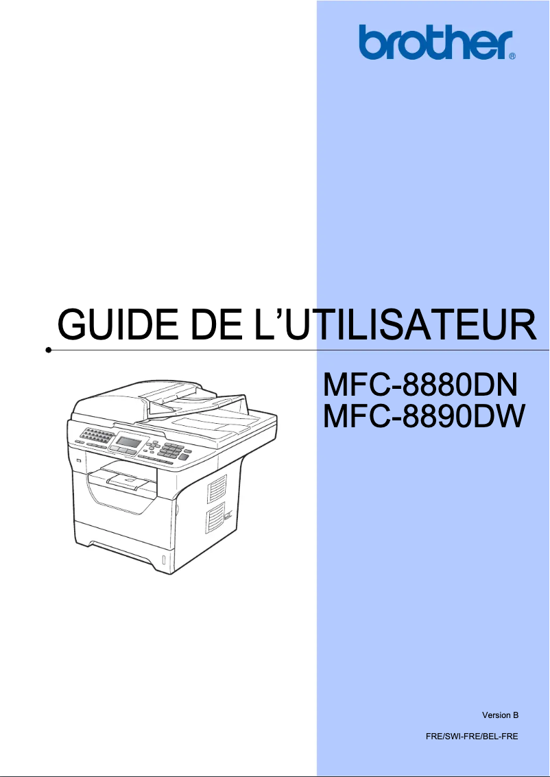 Page 1 de la notice Manuel utilisateur Brother MFC-8880DN