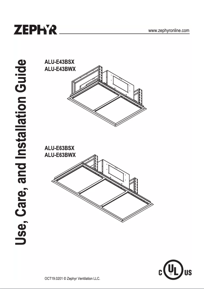 Página 1 del manual Guía de instalación Zephyr ALU-E43BSX
