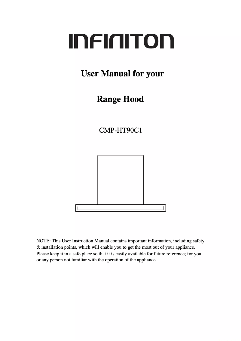 Page 1 of the manual User Manual Infiniton CMP-HB90P3