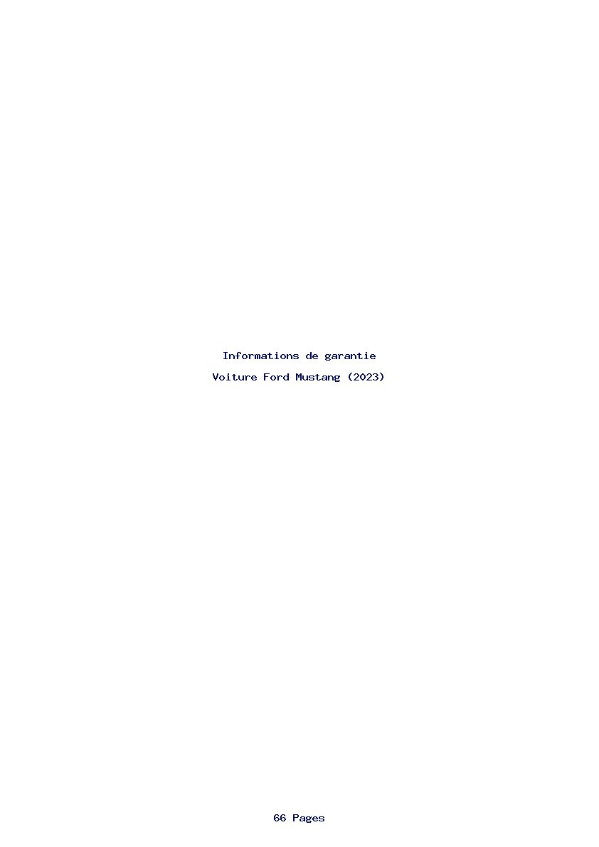 Image de la première page du manuel de l'appareil Mustang (2023)