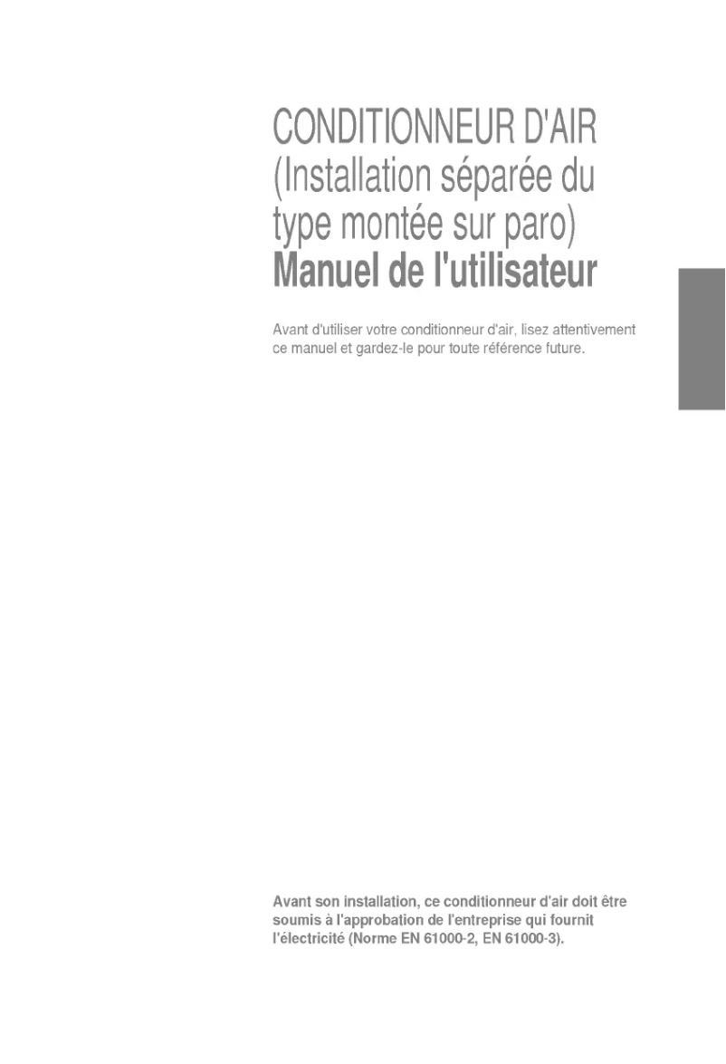 Page 1 de la notice Manuel utilisateur LG LS-C096QGL0
