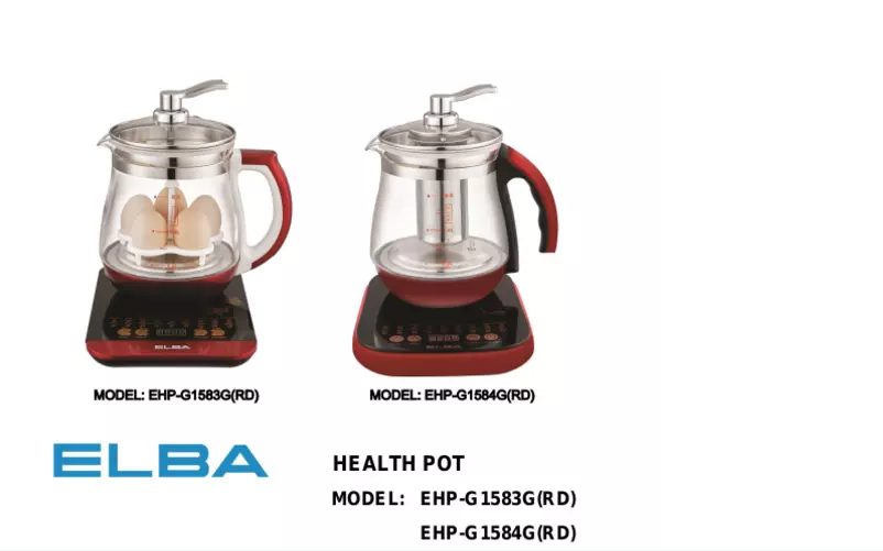 Page 1 de la notice Manuel utilisateur Elba EHP-G1583G(RD)