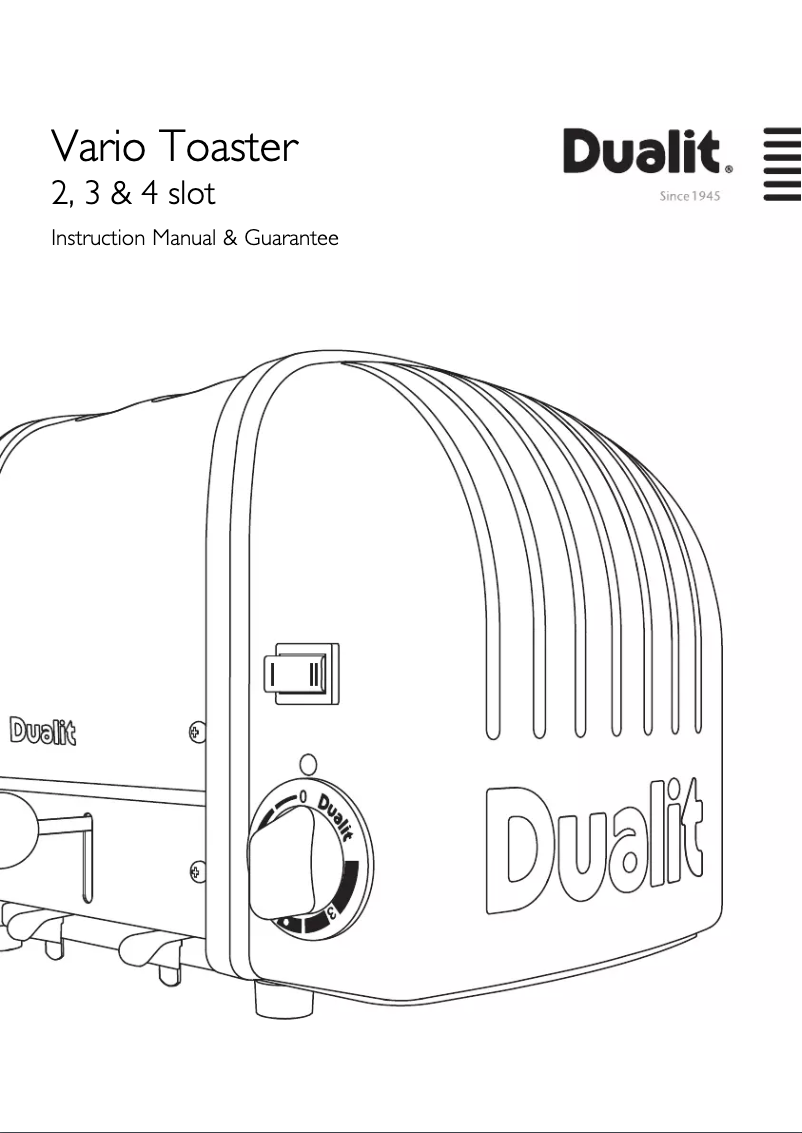 Page 1 de la notice Manuel utilisateur Dualit Vario 4