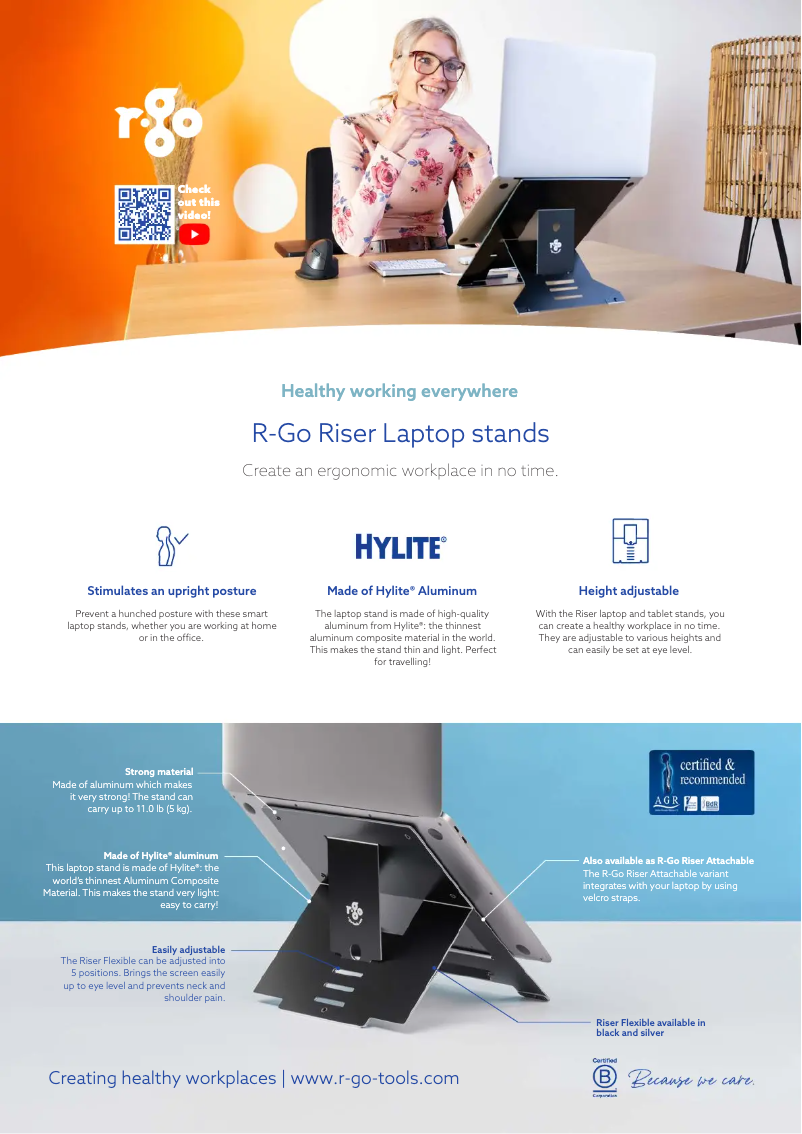 Page 1 de la notice Fiche technique R-Go Tools Riser Attachable