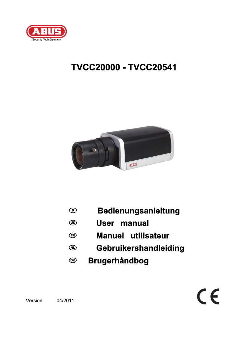 Página 1 del manual Manual de usuario Abus TVCC20030