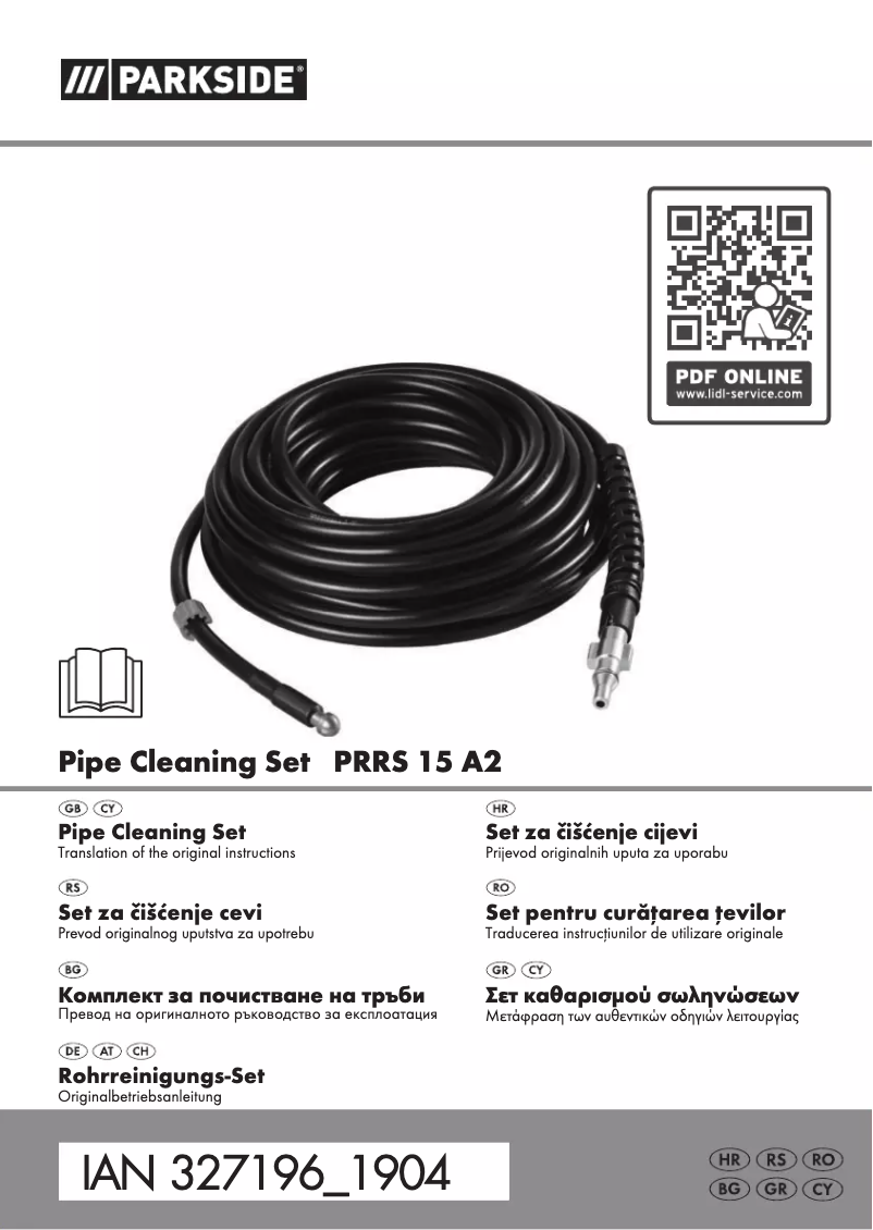 Page 1 de la notice Manuel utilisateur Parkside PRRS 15 A2