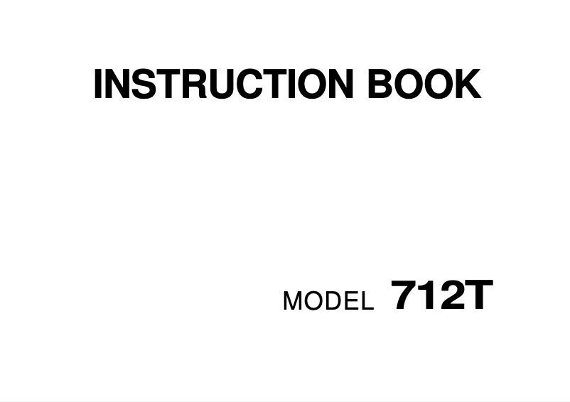 Page 1 de la notice Mode d'emploi Janome 712T