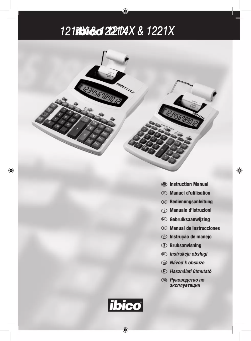 Page 1 de la notice Manuel utilisateur Ibico 1214x