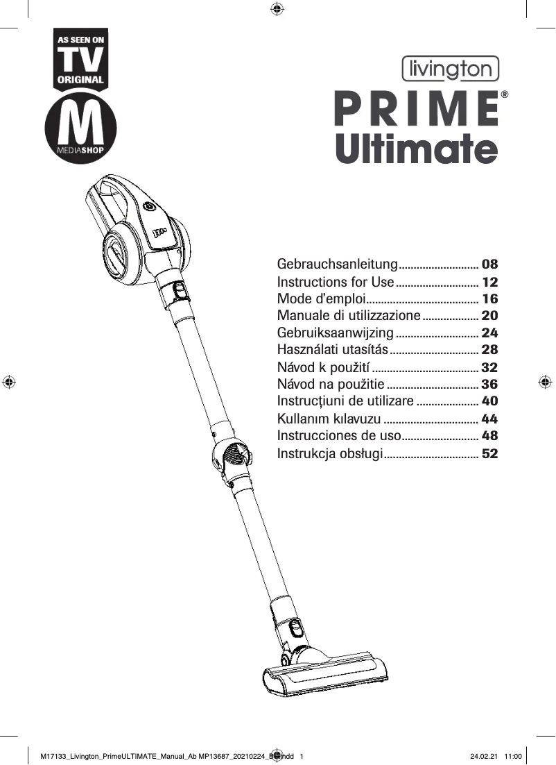 Página 1 del manual Manual de usuario Livington Prime Ultimate