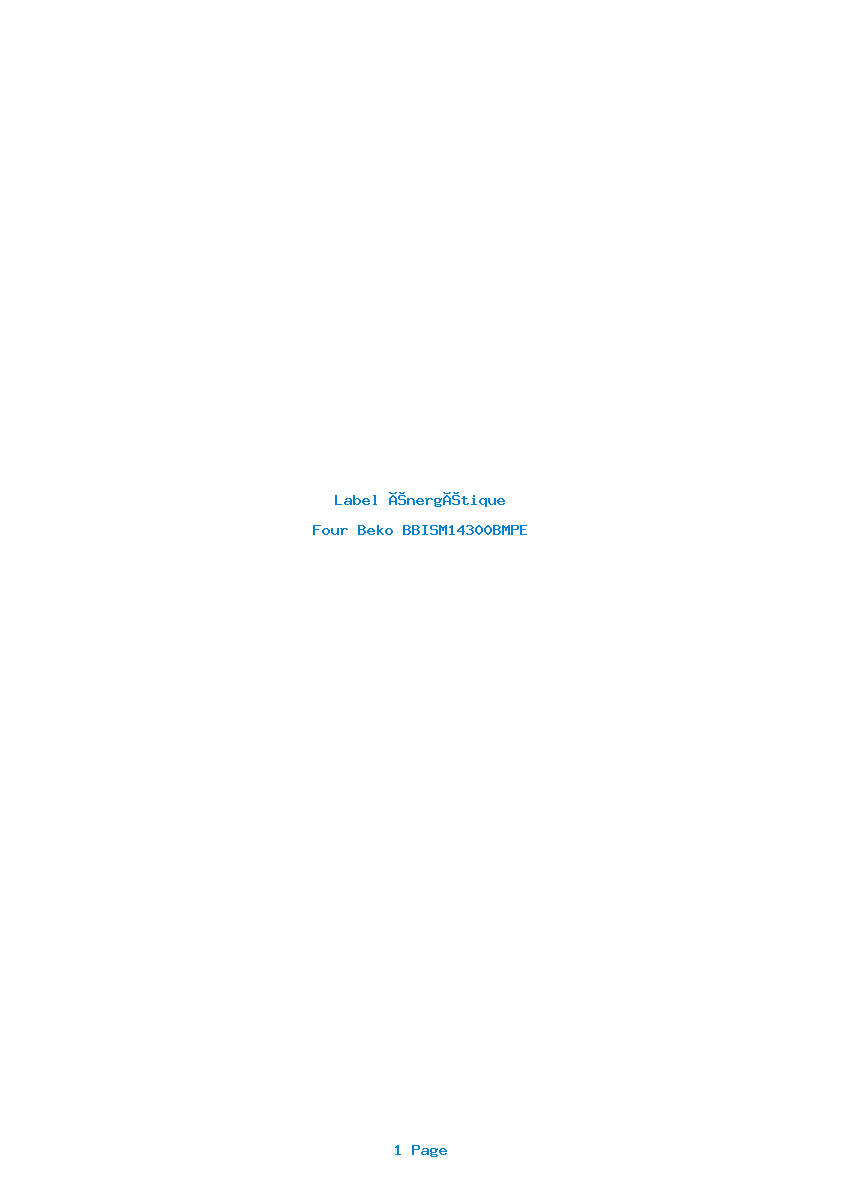 Image de la première page du manuel de l'appareil BBISM14300BMPE