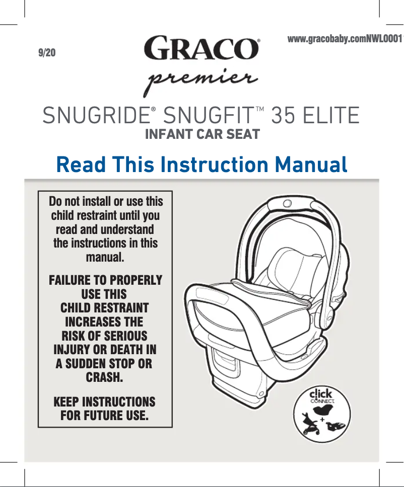 Página 1 del manual Manual de usuario Graco Premier SnugRide SnugFit 35 Elite