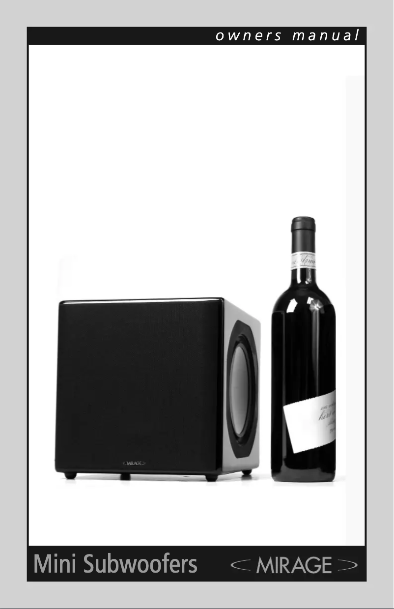 Page 1 de la notice Manuel utilisateur Mirage MM-8