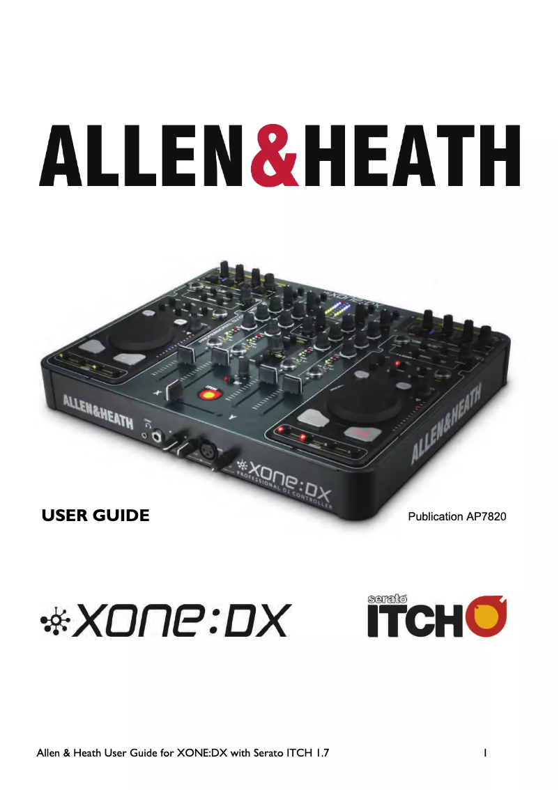 Página 1 del manual Manual de usuario Allen & Heath Xone:DX
