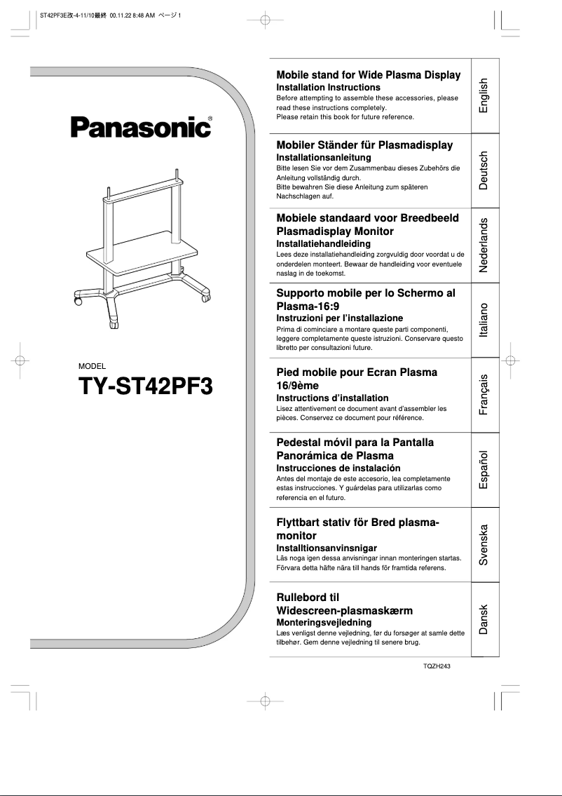 Página 1 del manual Manual de usuario Panasonic TY-ST42PF3