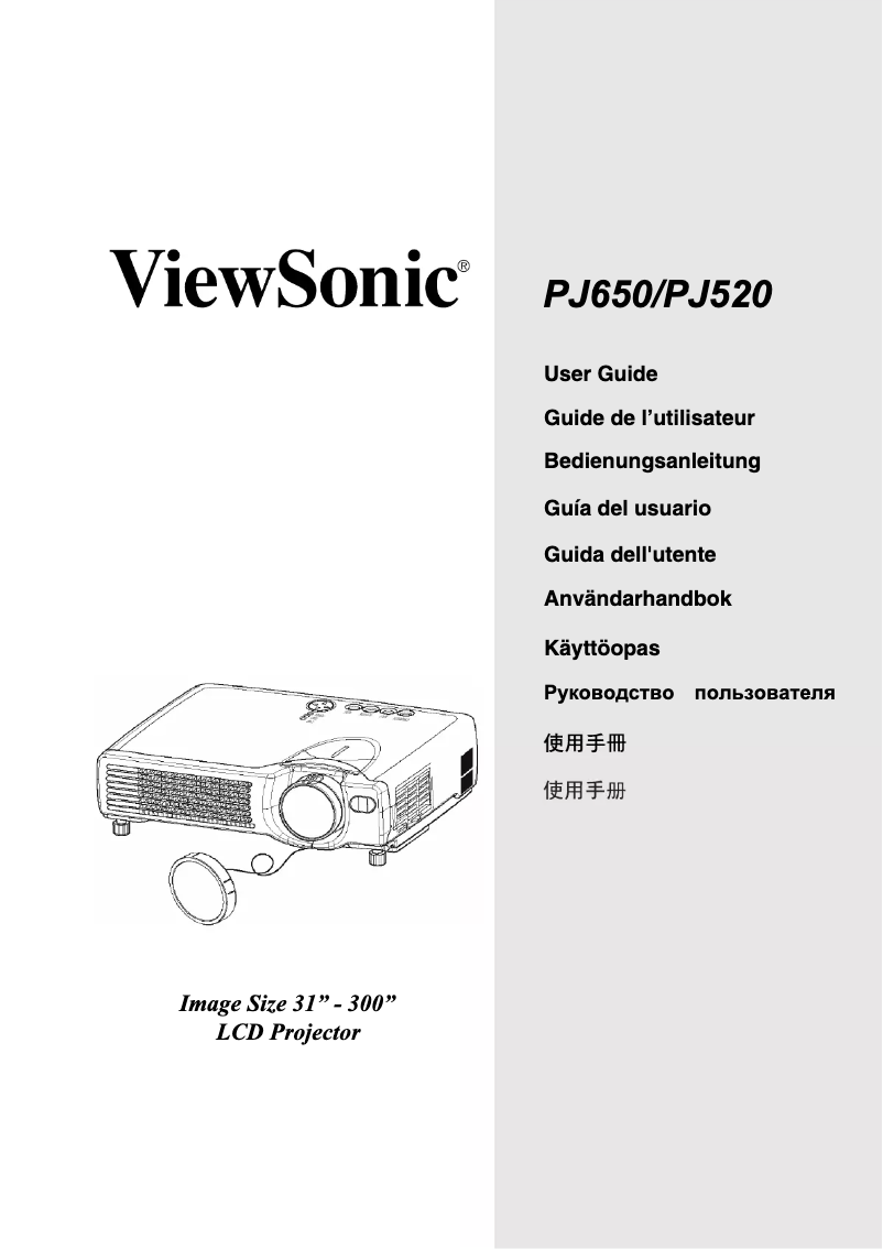 Página 1 del manual Manual de usuario Viewsonic PJ520