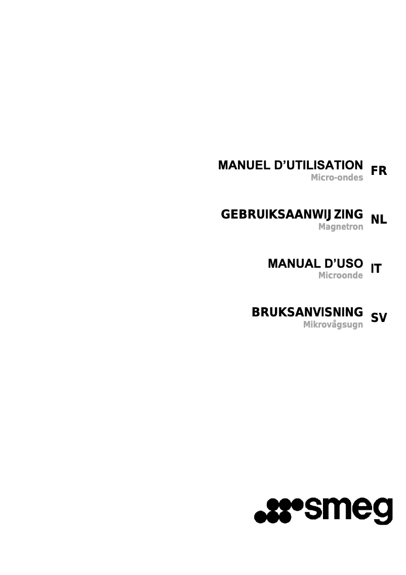 Página 1 del manual Manual de usuario Smeg FMI120B