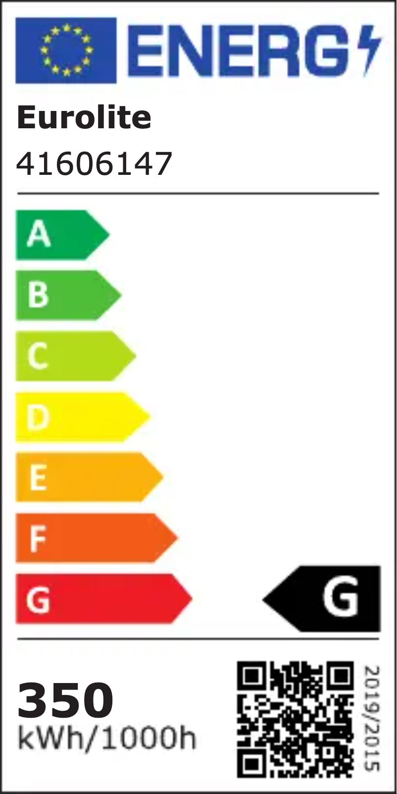 Page 1 de la notice Label énergétique Eurolite Audience Blinder 4x100W LED COB CW/WW