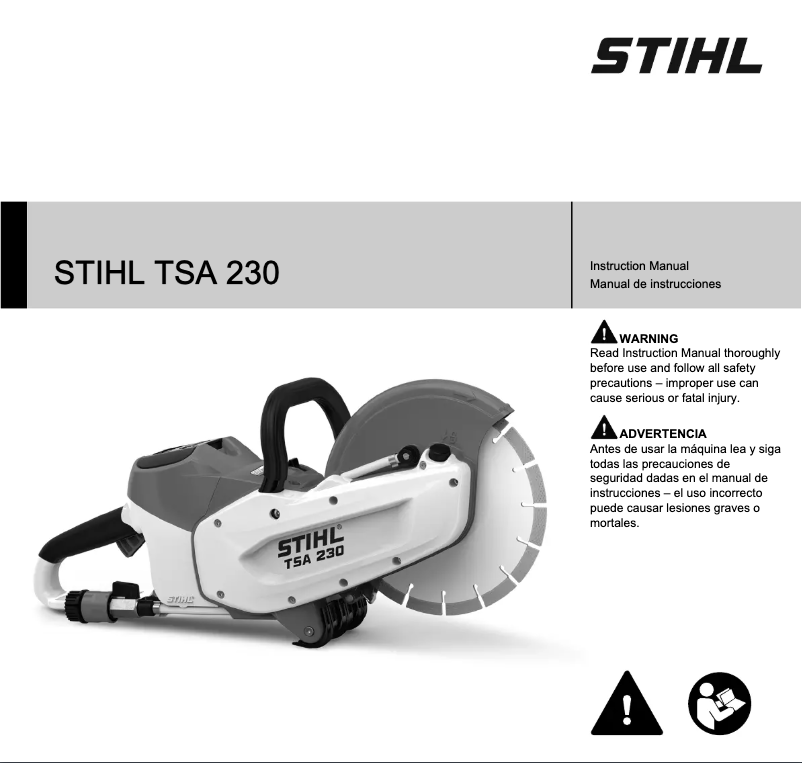 Page 1 de la notice Manuel utilisateur Stihl TSA 230