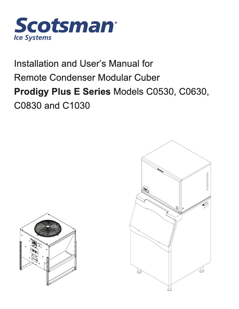 Página 1 del manual Manual de usuario Scotsman C0630R-E