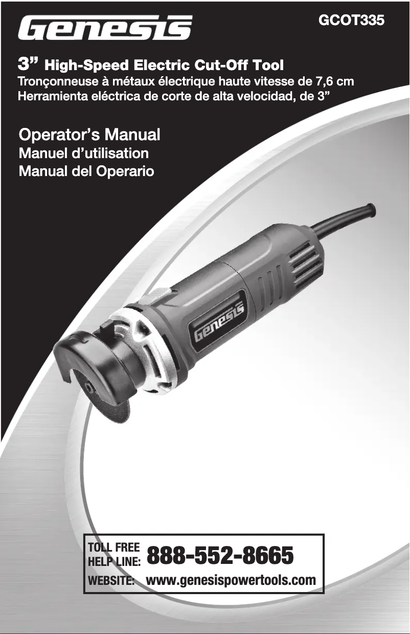 Page 1 de la notice Manuel utilisateur Genesis GCOT335