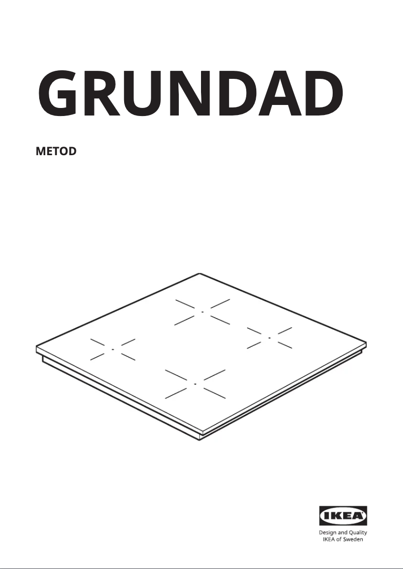 Page 1 de la notice Manuel utilisateur Ikea GRUNDAD 105.082.96