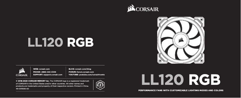 Página 1 del manual Manual de usuario Corsair LL120