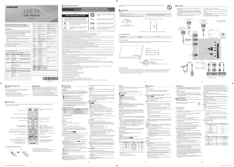 Página 1 del manual Manual de usuario Samsung UA40K5100AR