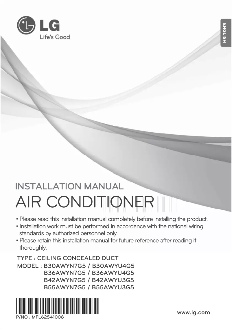 Page 1 de la notice Manuel utilisateur LG B30AWYN7G5