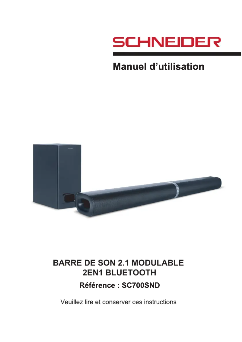 Página 1 del manual Manual de usuario Schneider SC700SND