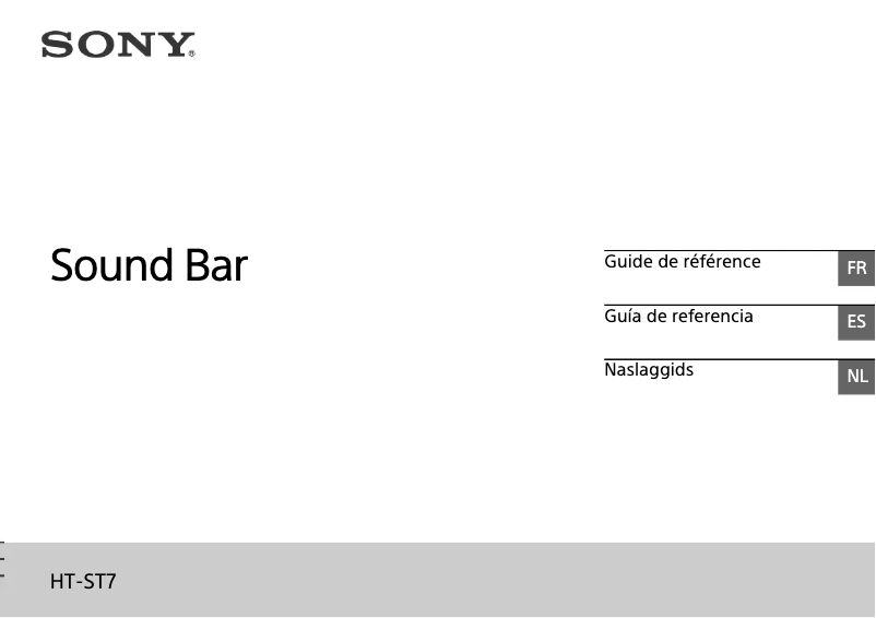 Page 1 de la notice Manuel utilisateur Sony HT-ST7
