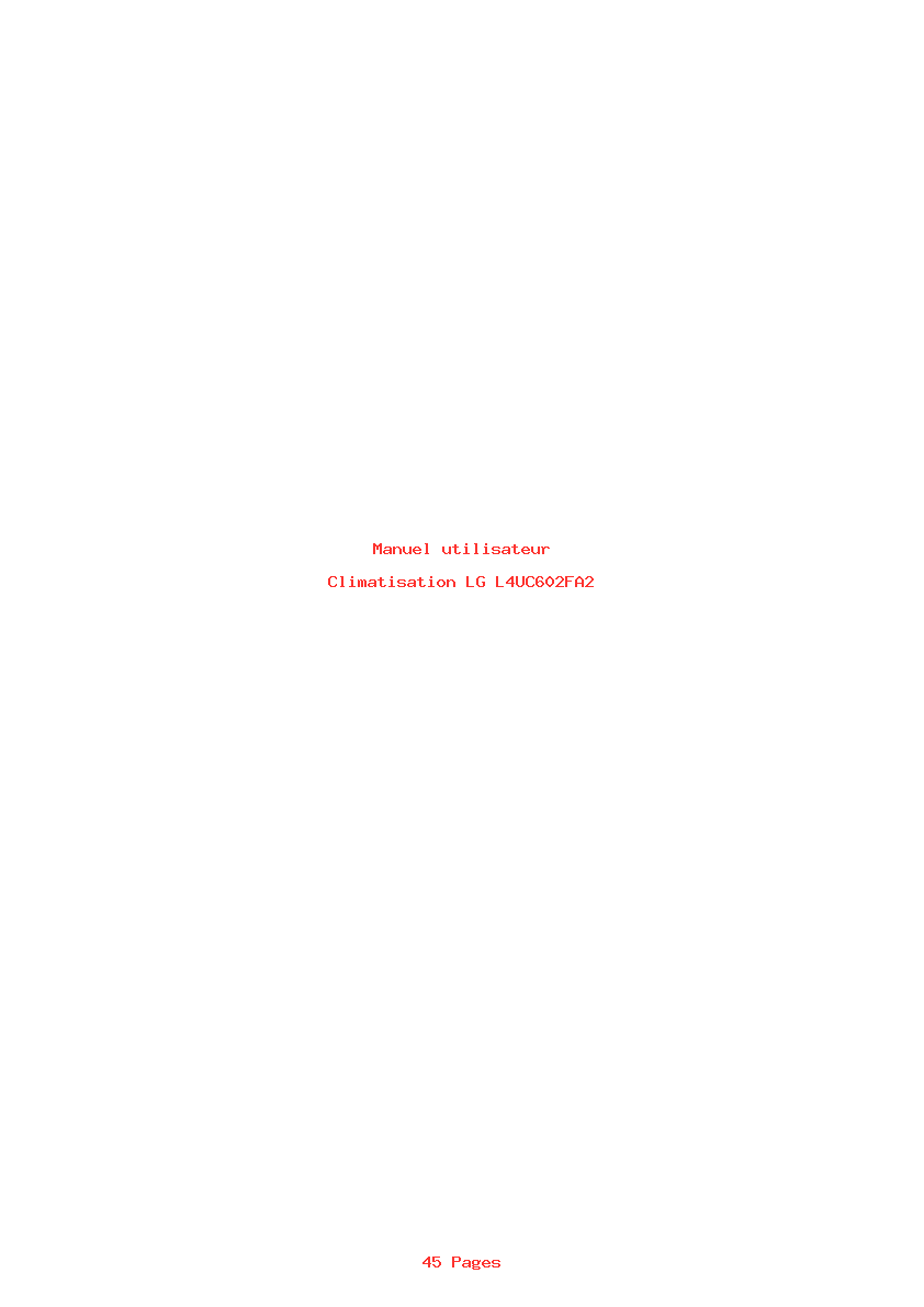 Page 1 de la notice Manuel utilisateur LG L4UC602FA2