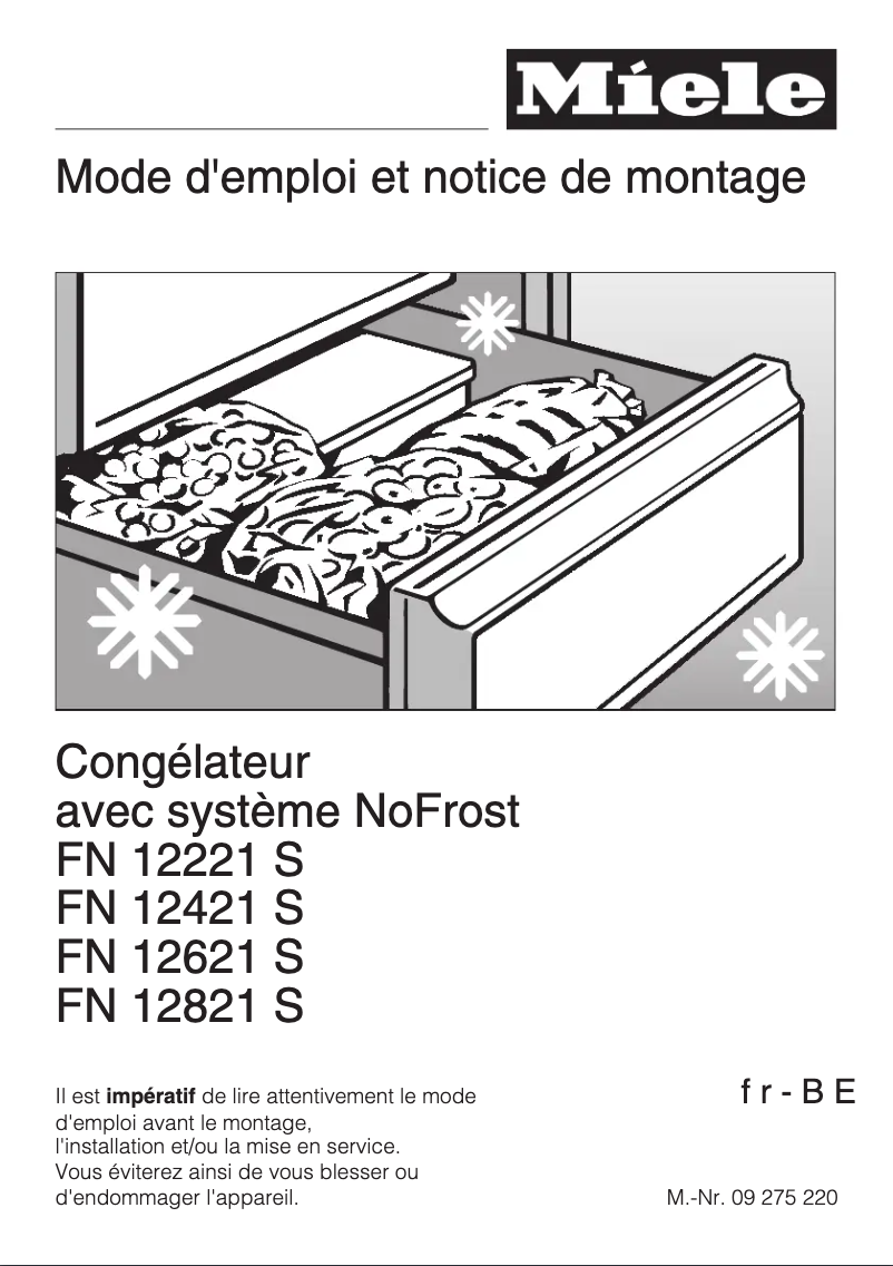Page 1 de la notice Manuel utilisateur Miele FN 12821 S