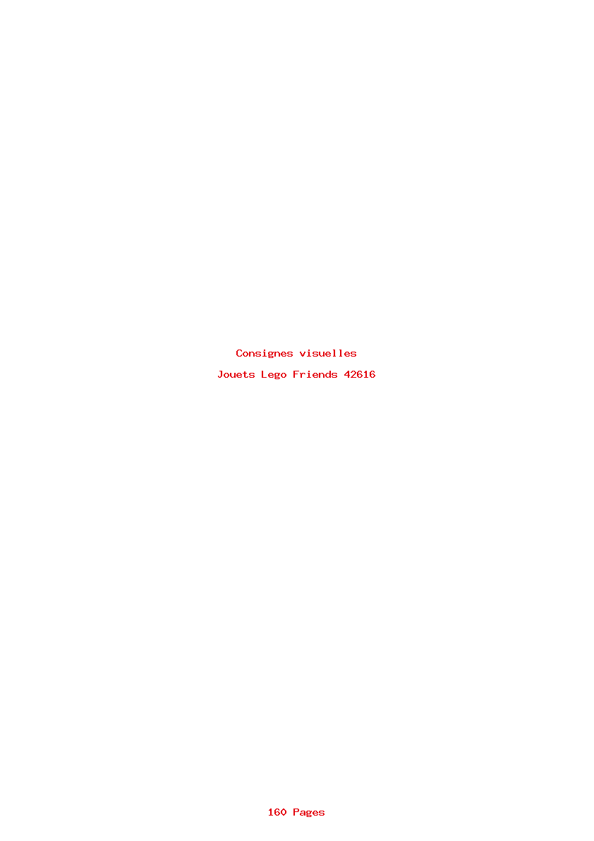 Page 1 de la notice Consignes visuelles Lego Friends 42616