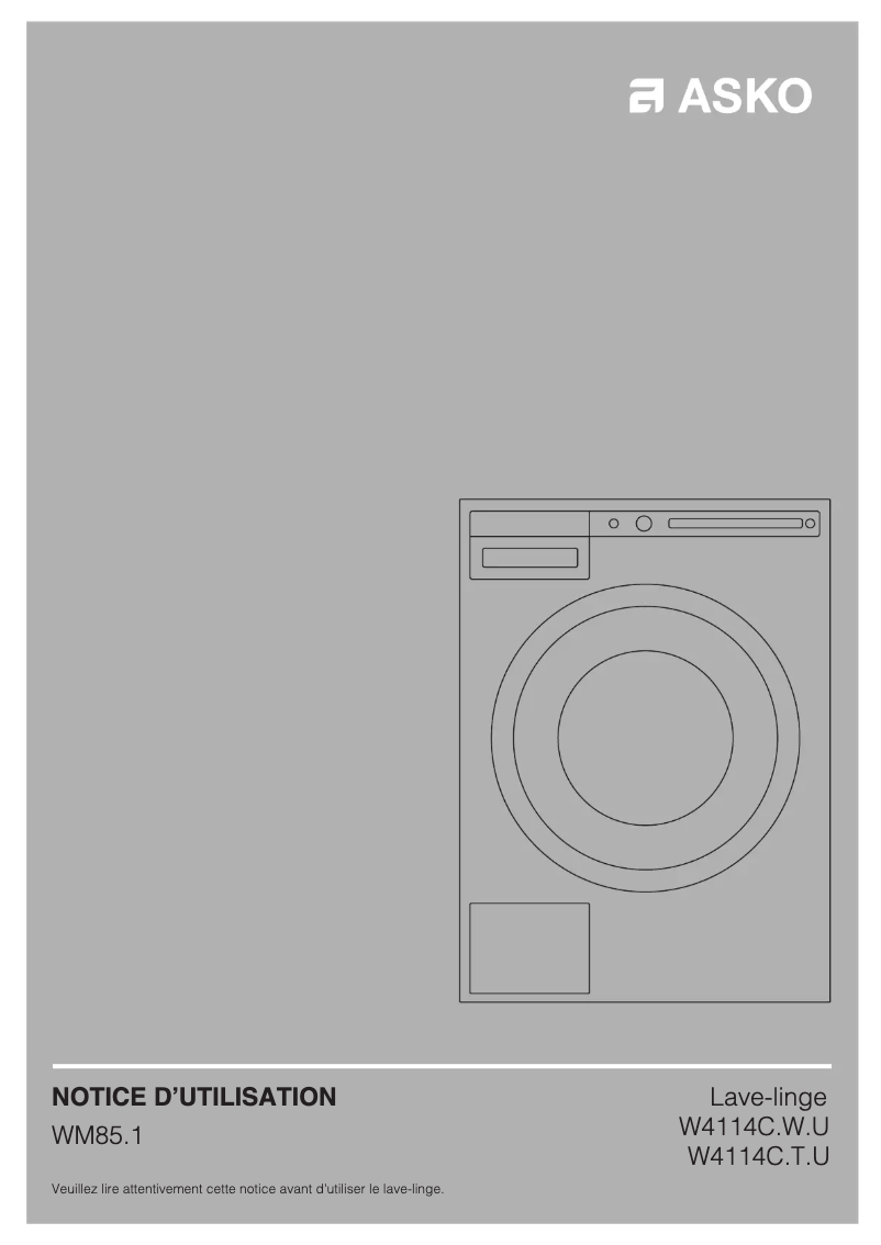 Página 1 del manual Manual de uso y mantenimiento Asko W4114C.W