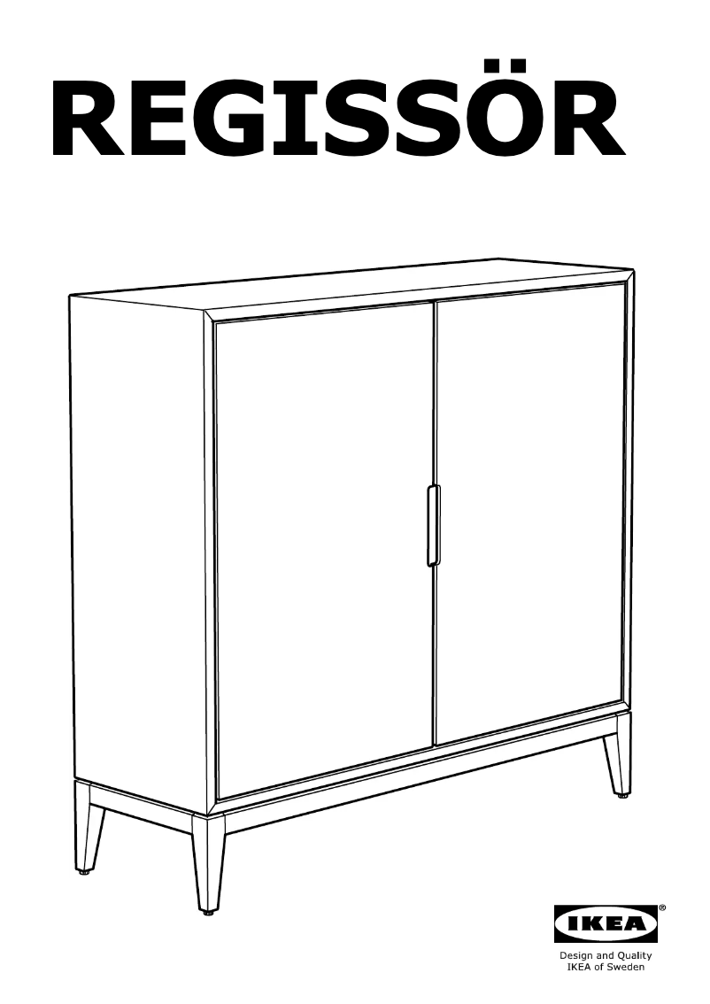 Page 1 de la notice Mode d'emploi Ikea REGISSOR