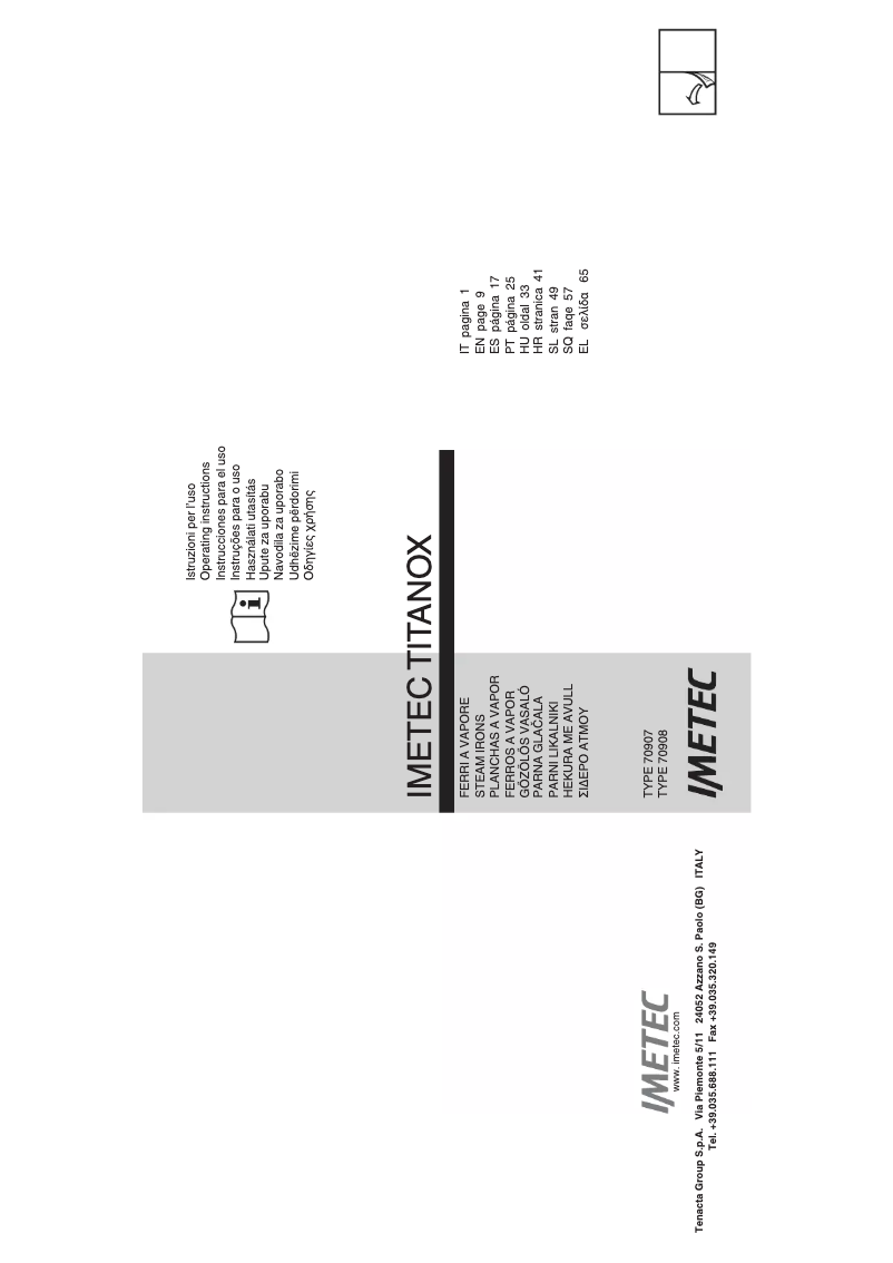 Page 1 de la notice Manuel utilisateur Imetec Zerocalc K3 1900