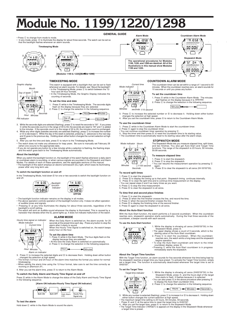 Page 1 de la notice Manuel utilisateur Casio DW6600C-1V