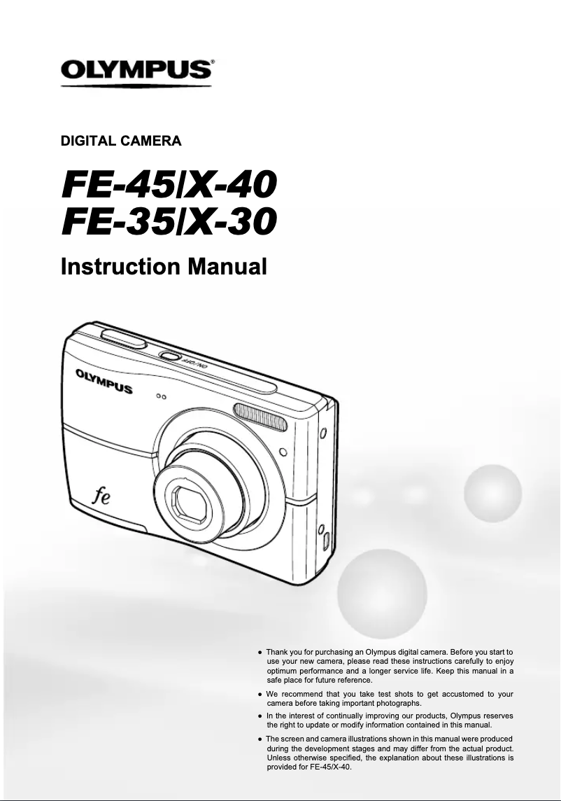 Página 1 del manual Manual de usuario Olympus X-40