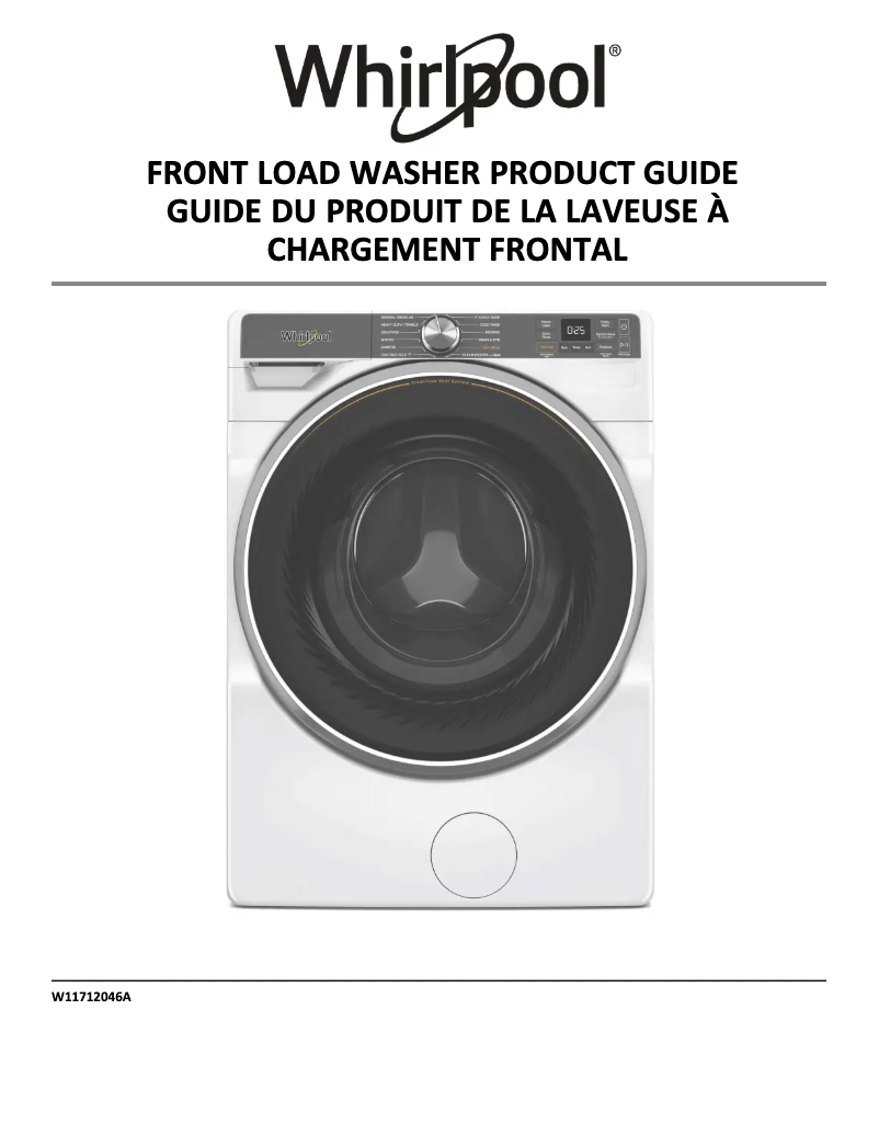 Page 1 de la notice Informations de garantie Whirlpool WFW6720RW