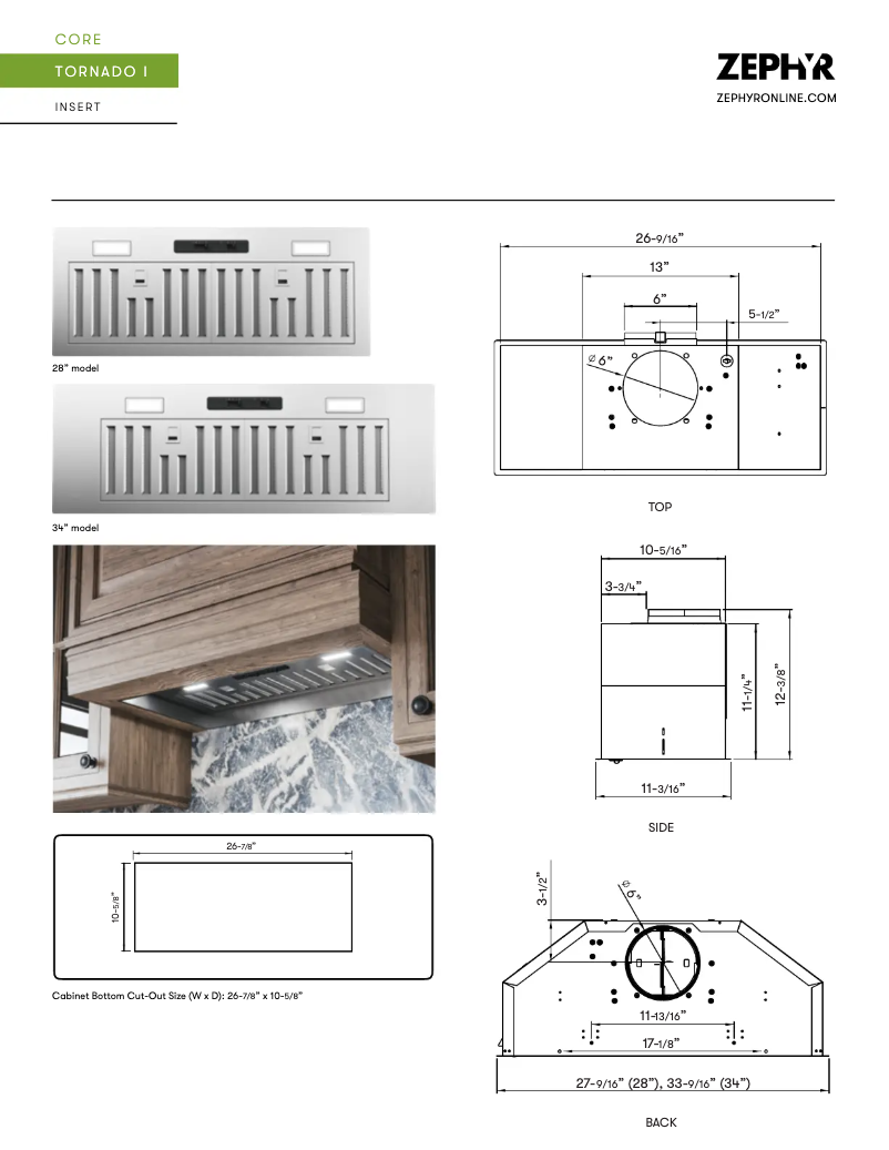 Página 1 del manual Ficha técnica Zephyr Tornado I AK8100BS