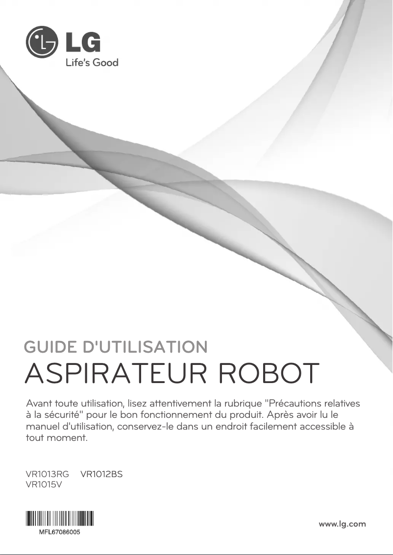 Page 1 de la notice Manuel utilisateur LG VR1015V