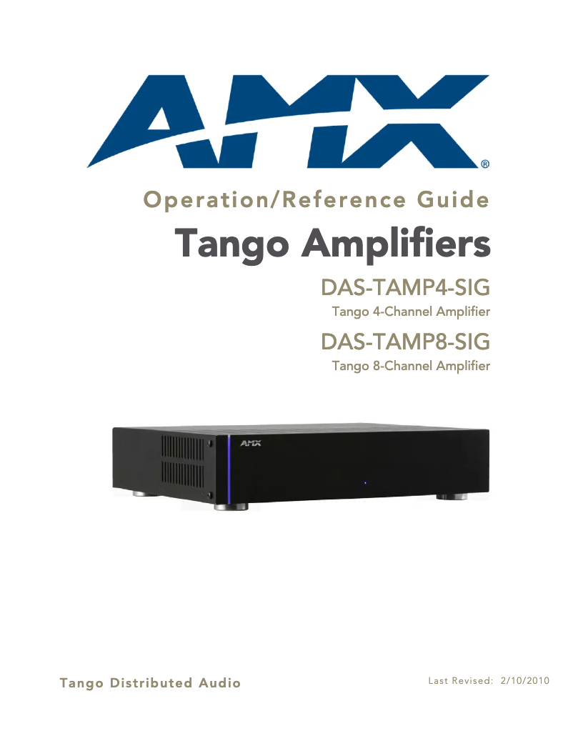 Página 1 del manual Manual de usuario AMX DAS-TAMP4-SIG