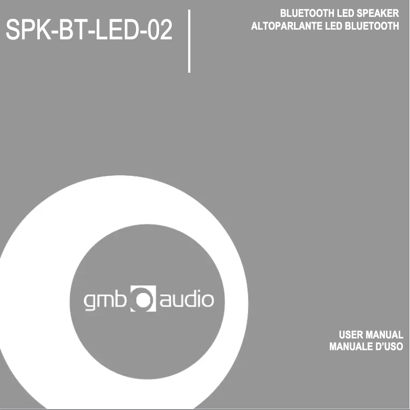 Page 1 de la notice Manuel utilisateur Gembird SPK-BT-LED-02
