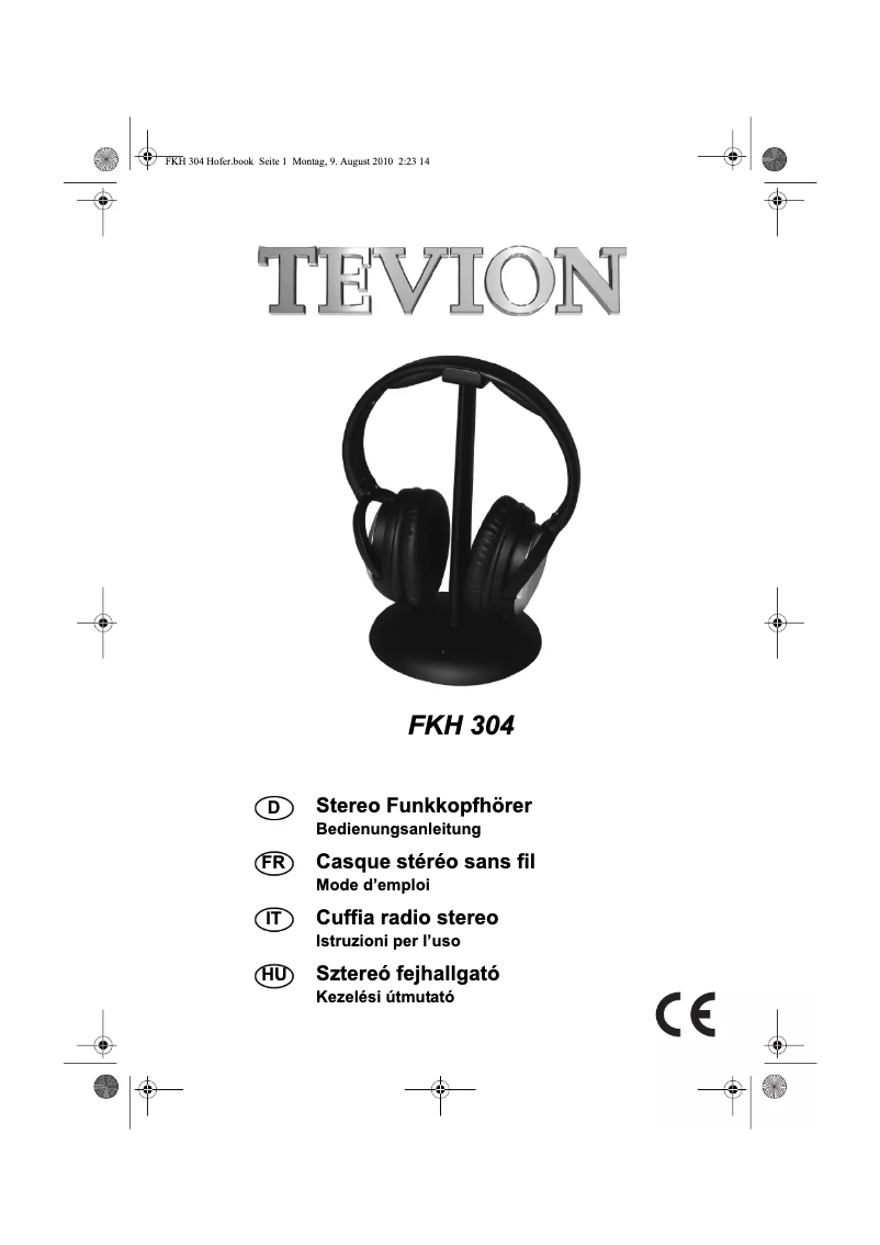 Page 1 de la notice Manuel utilisateur Tevion FKH 304