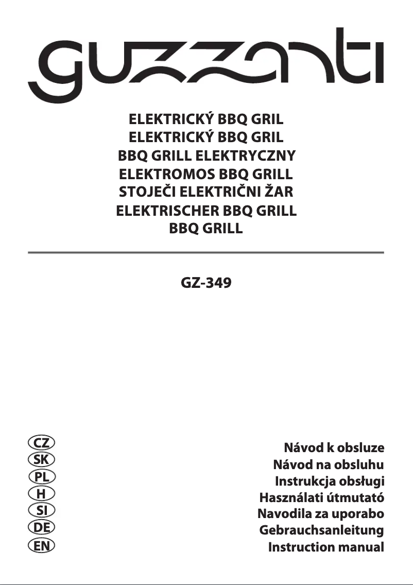 Page 1 de la notice Manuel utilisateur Guzzanti GZ-349