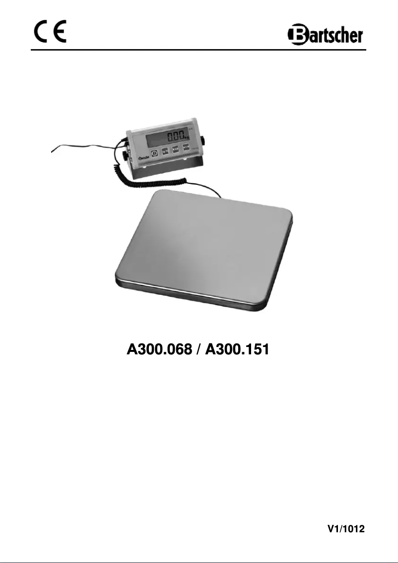 Page 1 de la notice Manuel utilisateur Bartscher A300068