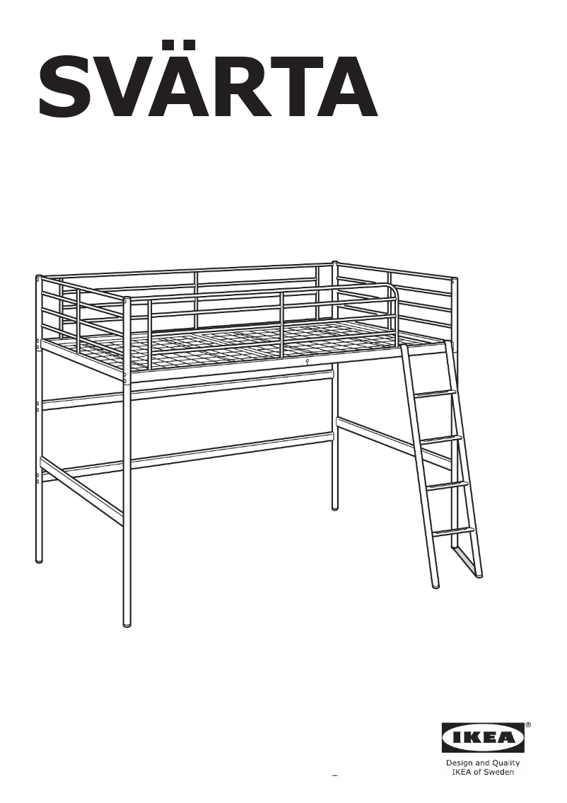Page 1 de la notice Instructions / montage Ikea SVARTA