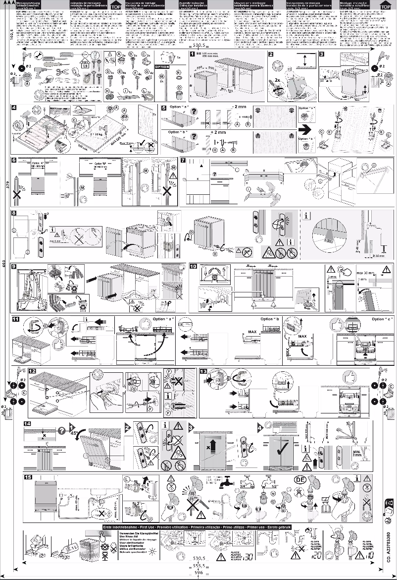 Page 1 de la notice Guide d'installation AEG FSK73778P